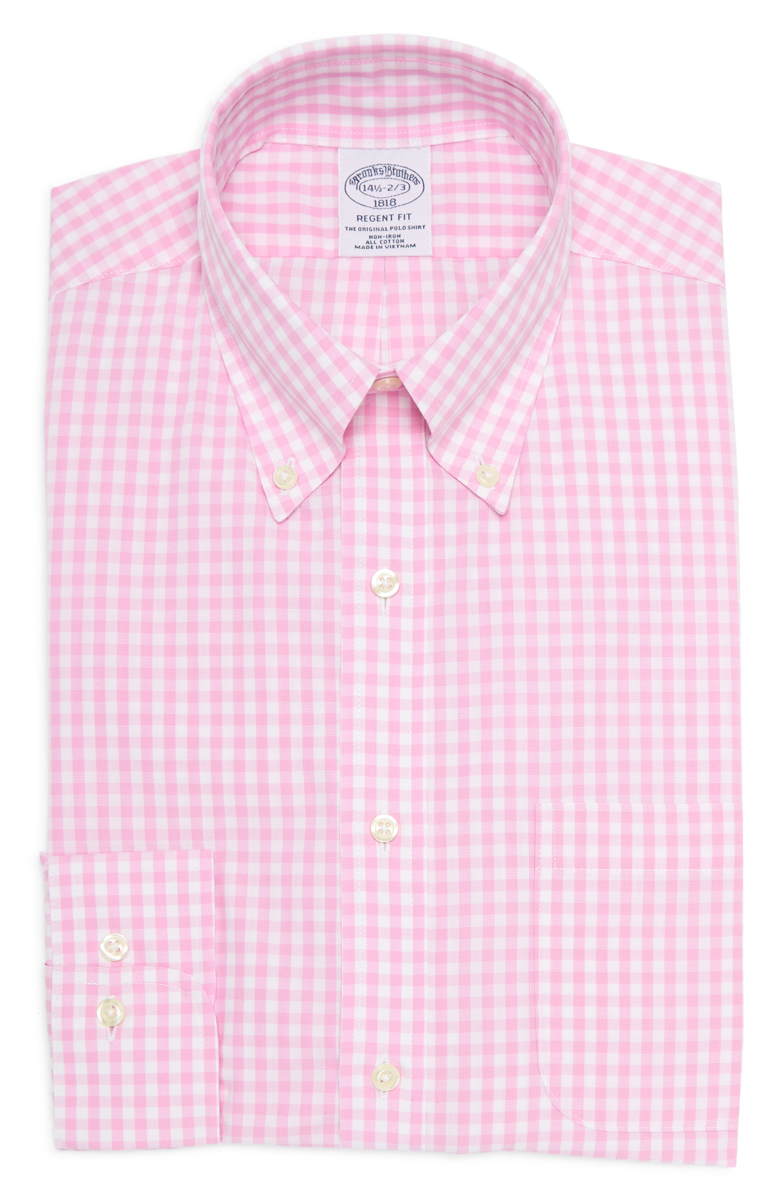 Brooks Brothers Gingham Non-Iron Regent Fit Dress Shirt (Men ...