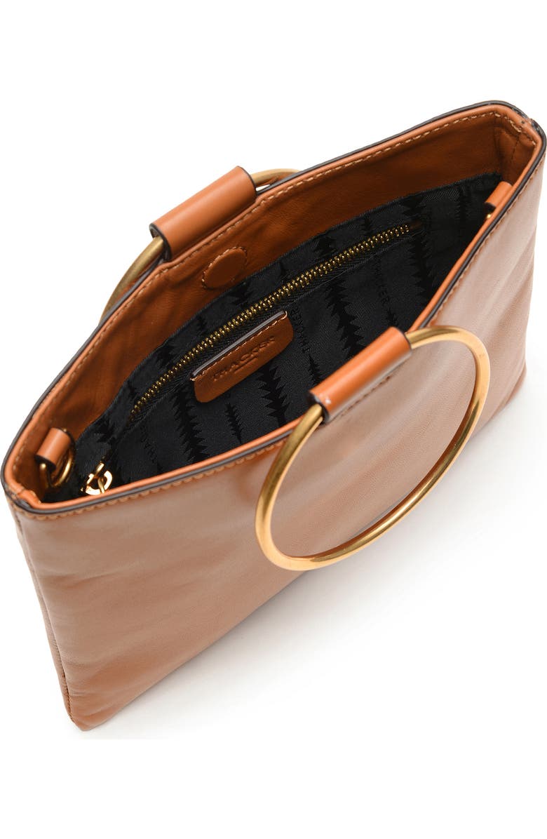 Thacker Le Pouch Leather Ring Handle Crossbody Bag, Alternate, color,