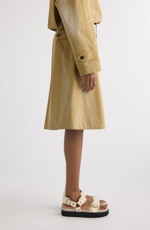 Acne Studios Imari Cotton Twill Faux Wrap Skirt In Faded Ochre Drv