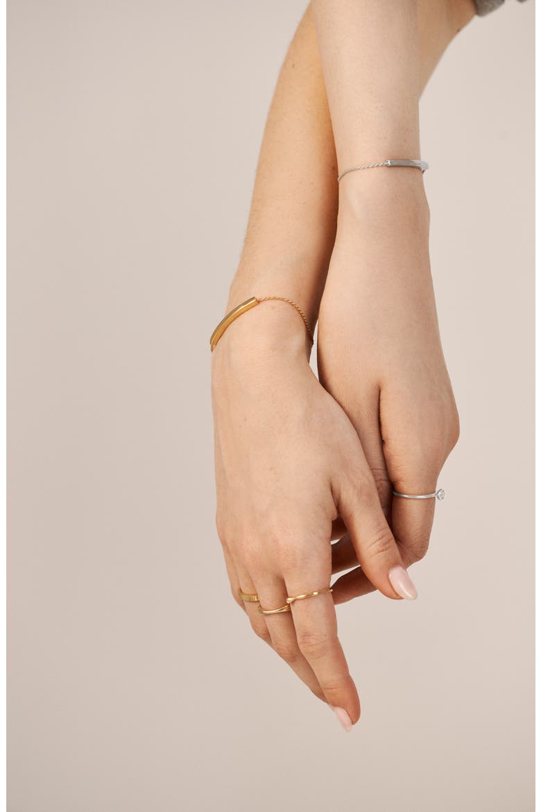 Linear Mini Friendship Chain Bracelet, Alternate, color, STERLING SILVER