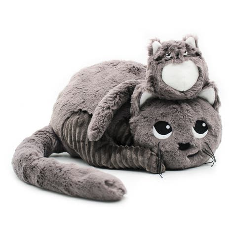 Cat Mom & Her Baby - Secret Keeper Plush Toy, Eco-Friendly, Soft & Washable