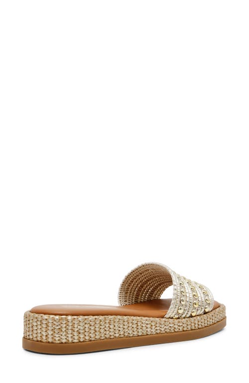 Shop Steve Madden Boardwalk Slide Sandal In Natural Multi