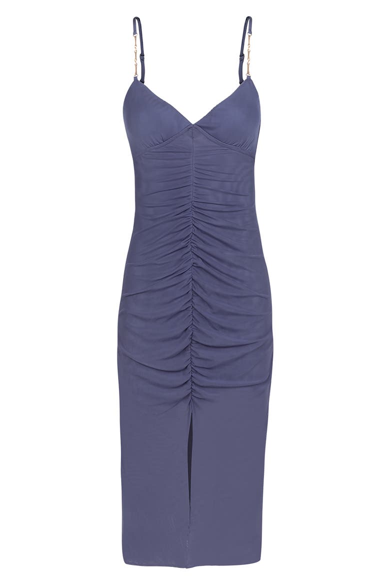 Diana Ruched Cover-Up Body-Con Dress, Alternate, color, BLUE