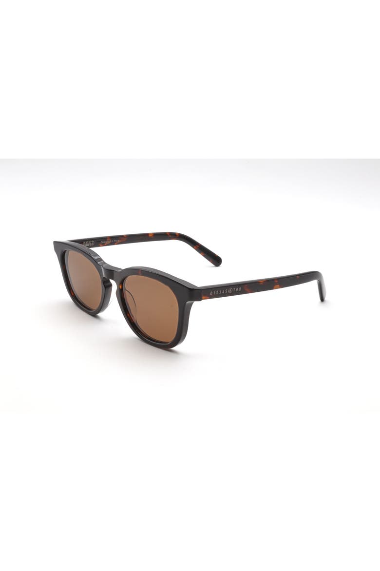 Round Sunglasses, Alternate, color, Brown Havana