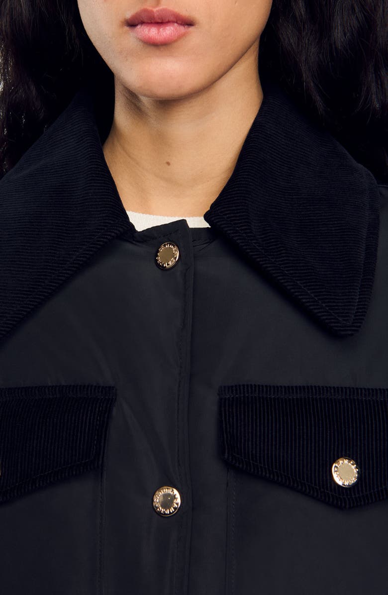 SANDRO Short puffer jacket, Alternate, color, 