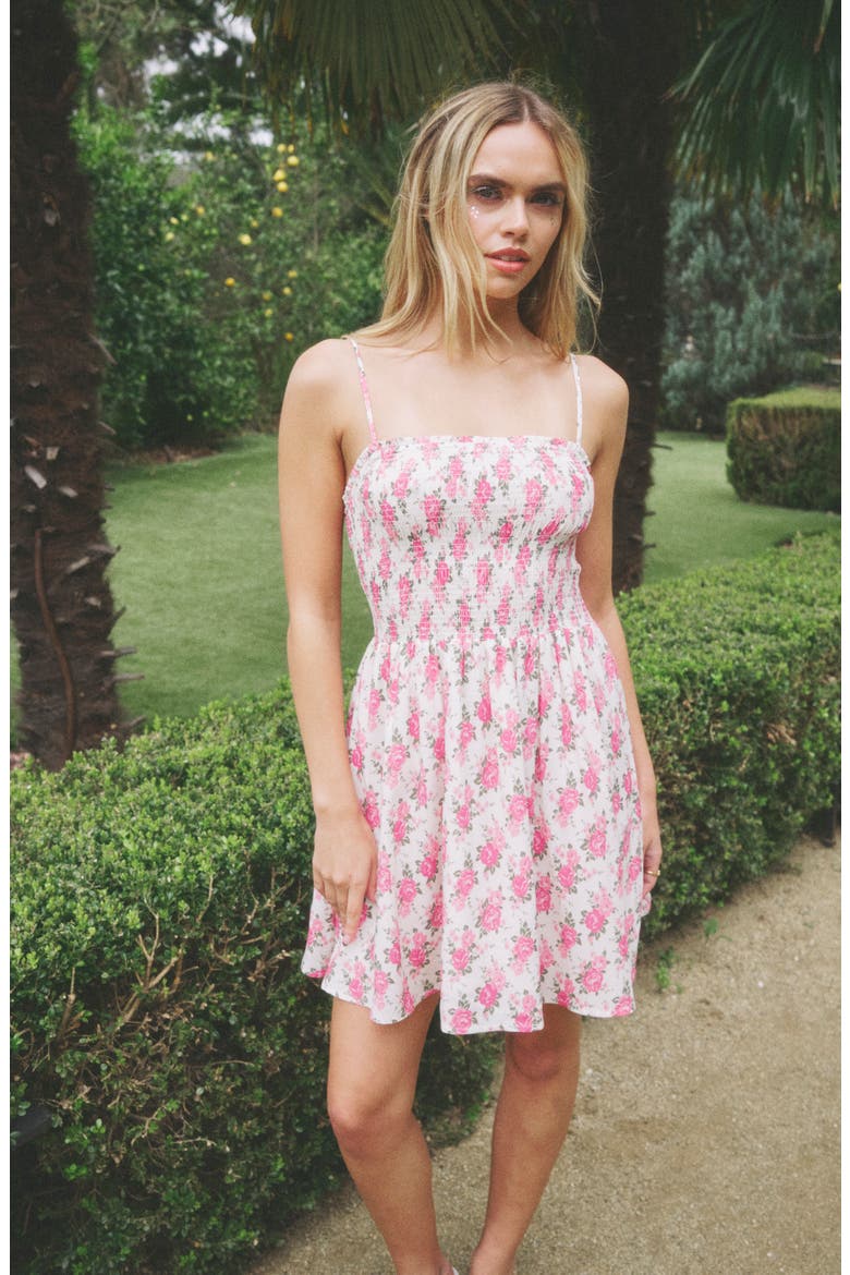 Fit & Flare Mini Sundress, Alternate, color, VINTAGE FLORAL
