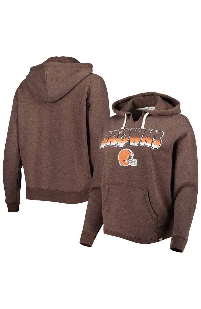 '47 Women's '47 Brown Cleveland Browns Color Rise Kennedy Pullover Hoodie, Main, color, Brown