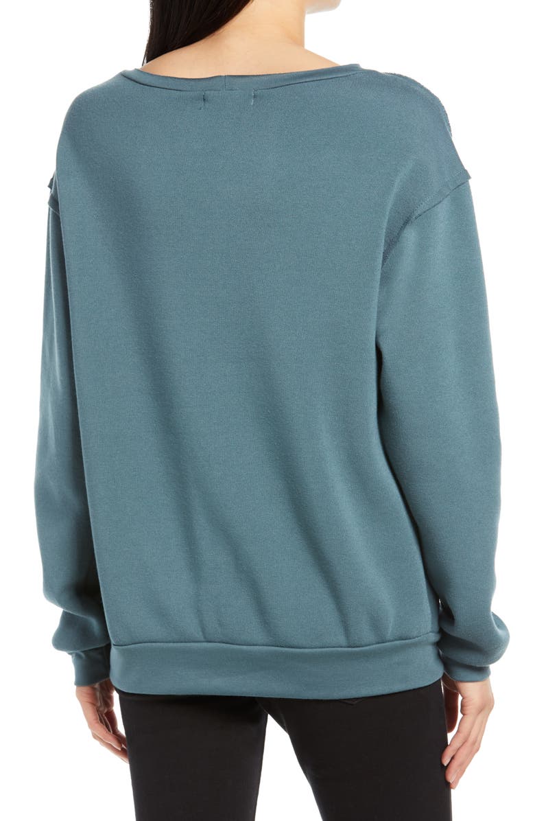 Treasure & Bond Raw Edge Sweatshirt, Alternate, color,