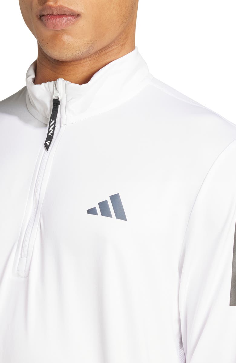 adidas Own the Run AEROREADY Quarter-Zip Track Top, Alternate, color,