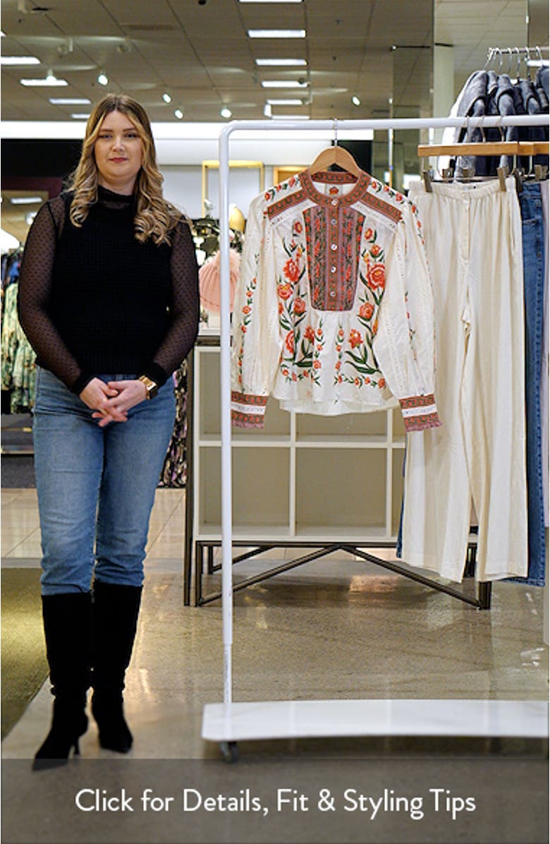 Ainika Floral Embroidered Shirt, sales video thumbnail