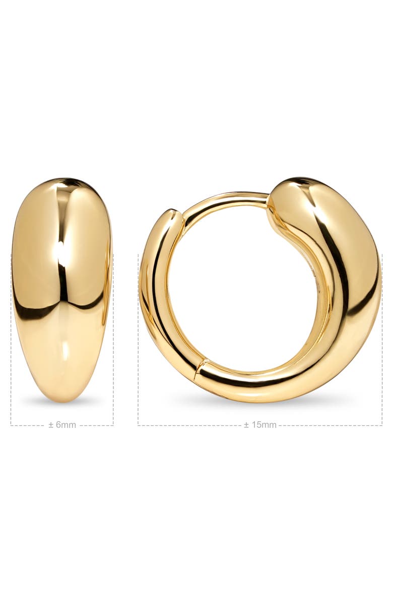DEVATA Teardrop Hoop Earrings in Gold Plated Sterling Silver, Alternate, color, Yellow Gold