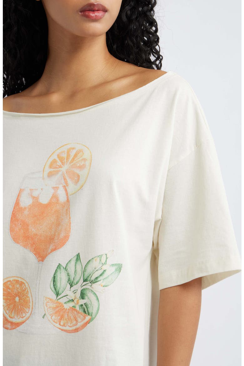 Aperol Spritz Graphic Cotton T-Shirt, Alternate, color, MARSHMALLOW