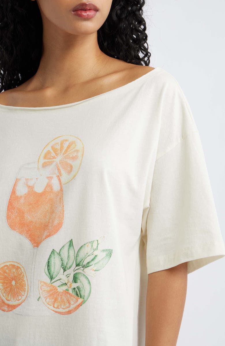GOLDEN HOUR Aperol Spritz Graphic Cotton T-Shirt, Alternate, color, Marshmallow