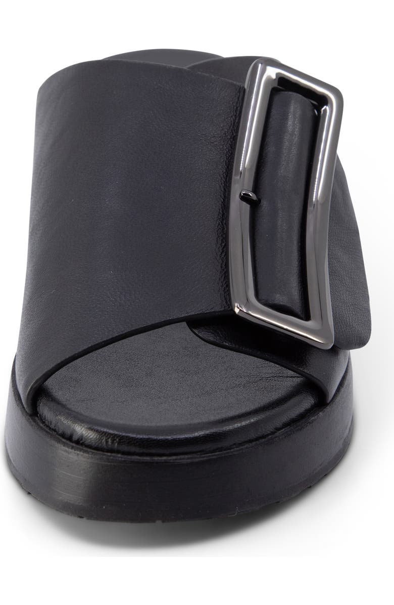 Chocolat Blu Ela Platform Wedge Slide Sandal, Alternate, color, Black Leather