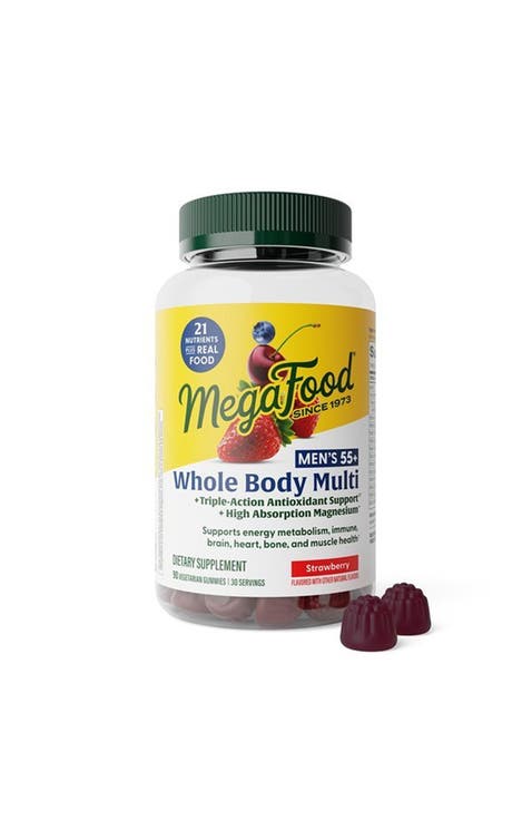 Whole Body Multi Gummies for Men 55+ for Muscle & Bone Health, Vegetarian, 90 Strawberry Gummies