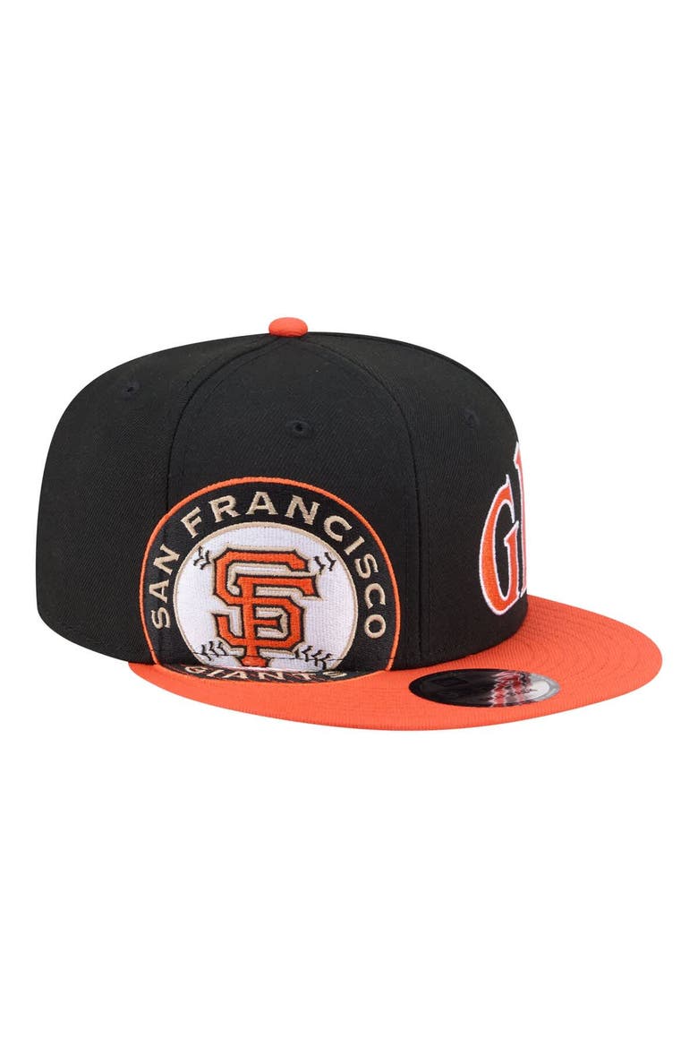 Men's New Era Black/Orange San Francisco Giants Stretched Two-Tone 9FIFTY Adjustable Hat, Alternate, color, Black