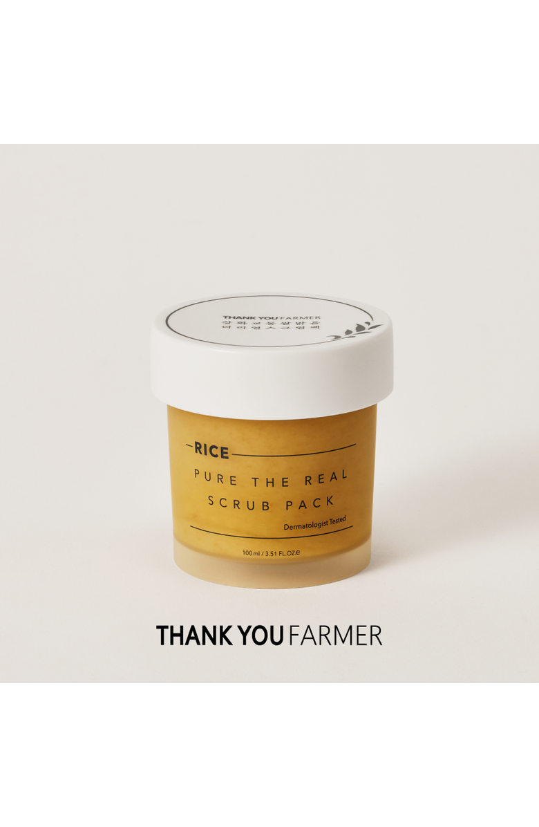 THANK YOU FARMER Rice Pure The Real Scrub Pack, Alternate, color, White