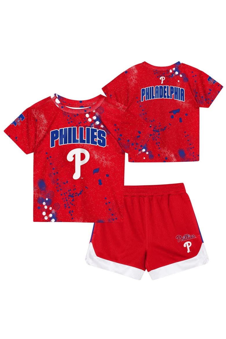 Toddler Outerstuff  Red Philadelphia Phillies Pinch Hitter T-Shirt & Shorts Set, Main, color, Red