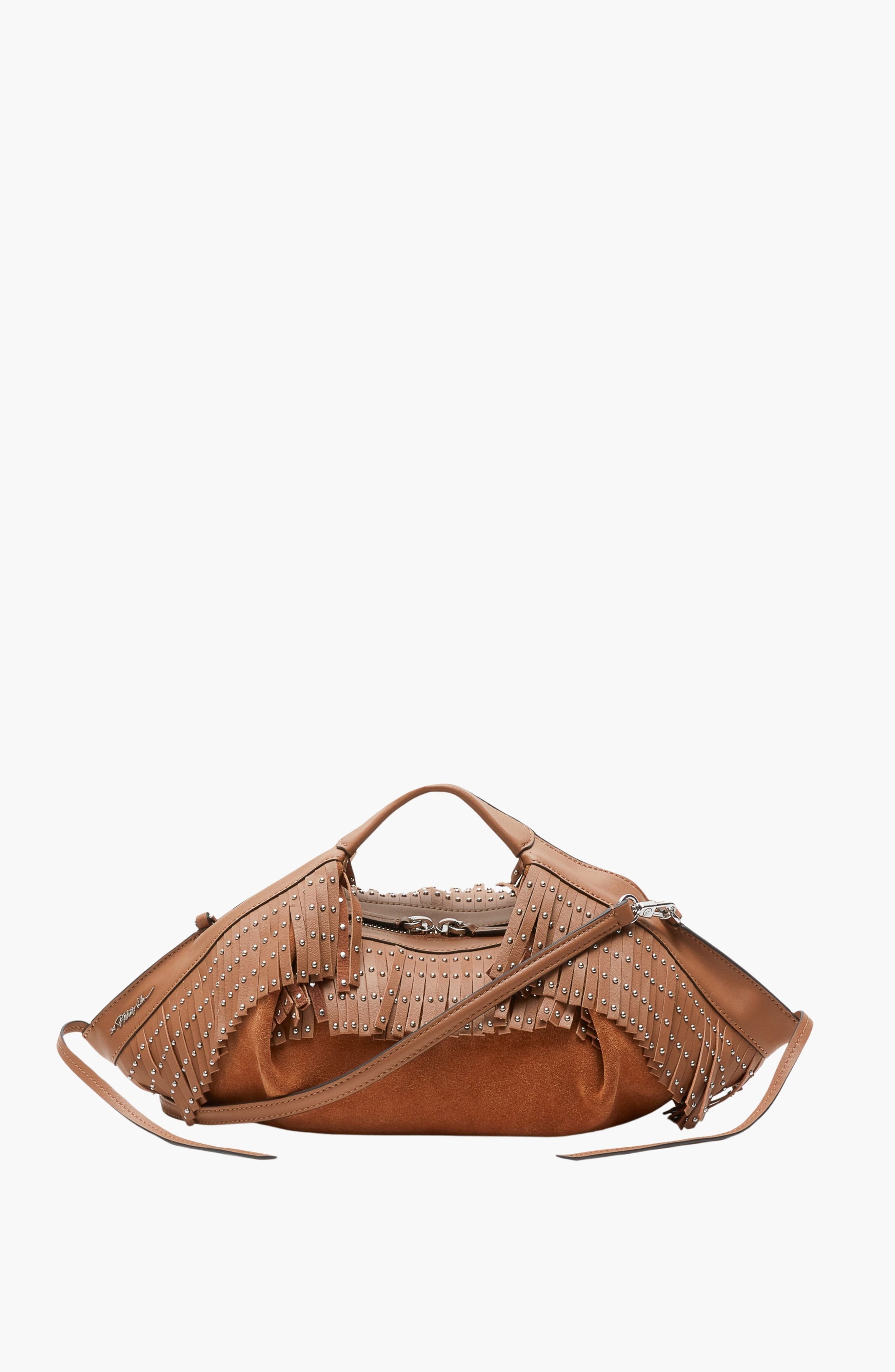 Luna Suede Fringe Mini Bag, Alternate, color, Camel