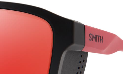 Smith Embark 58mm Chromapop™ Polarized Square Sunglasses In Tnf Black/horizon Red/red