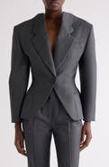 Givenchy Slashed Stretch Wool Blend Jacket