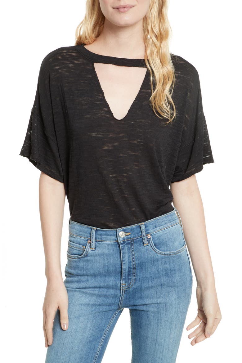 Jordan Burnout Tee, Main, color, BLACK