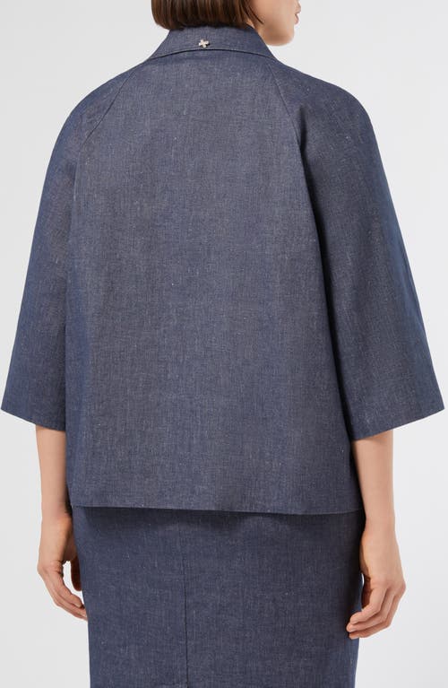 Marina Rinaldi Fiacre Notch Lapel Blazer In Blue