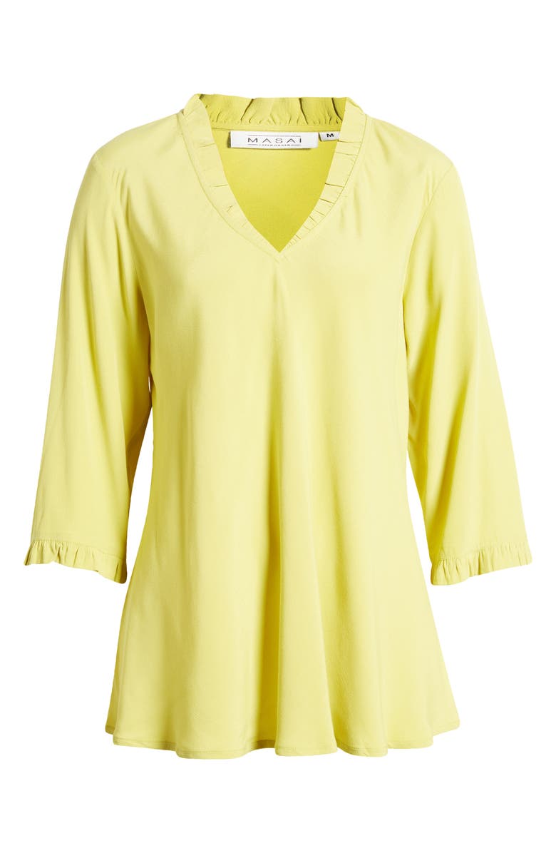 Masai Copenhagen Birgit V-Neck Tunic Blouse, Alternate, color, 