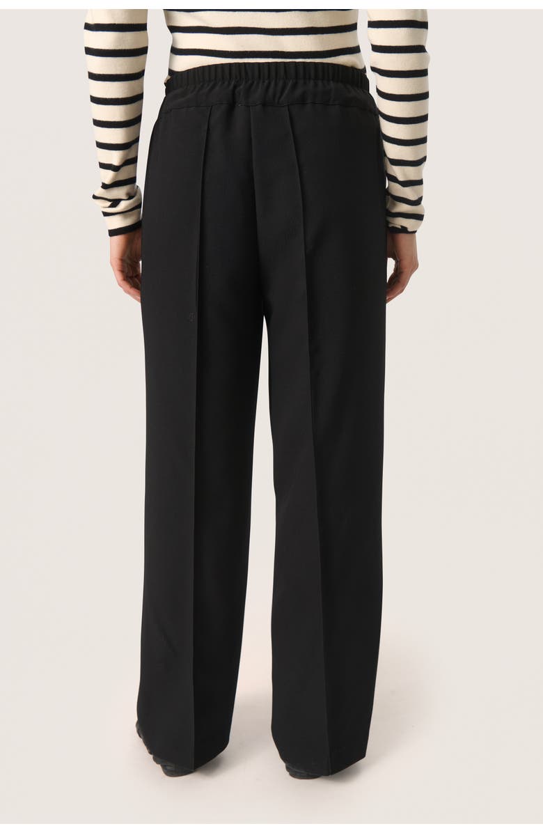 Soaked in Luxury Sleureka Wide Leg Elastic Waist Trousers, Alternate, color, Black