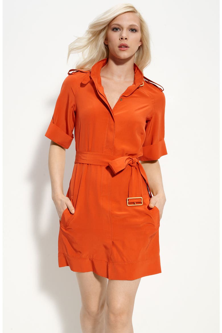 'Jafartha' Silk Minidress, Main, color, MARS