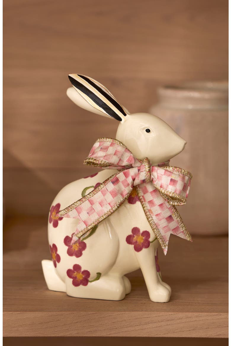 Floral Rabbit, Alternate, color, WHITE