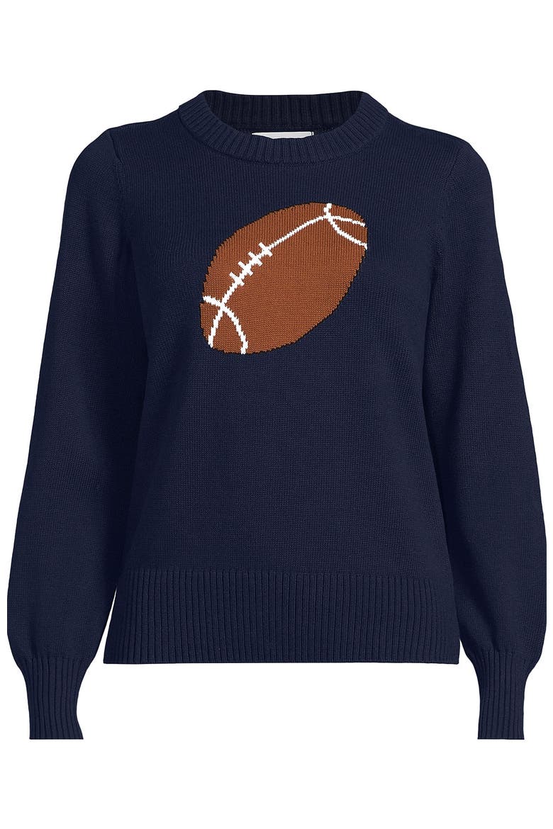 Plus Size Drifter Sports Icon Sweater, Alternate, color, Football/Navy