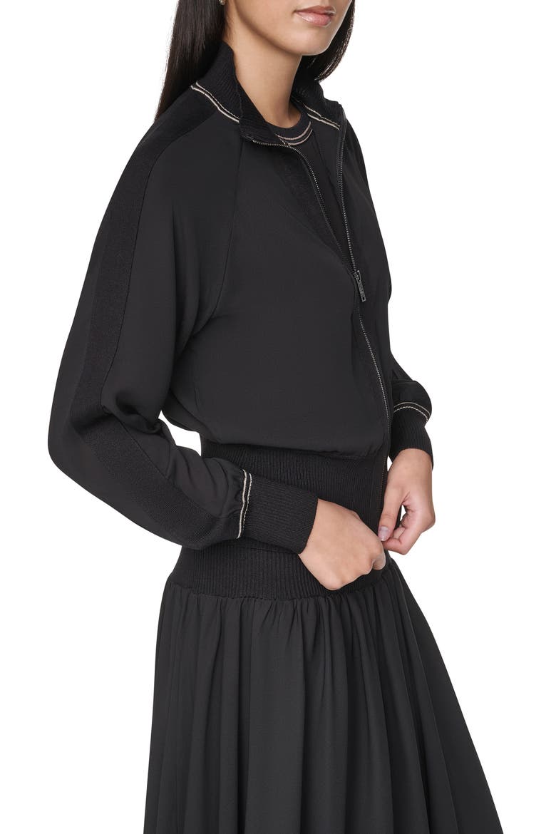 Mixed Media Sweater, Alternate, color, BLACK