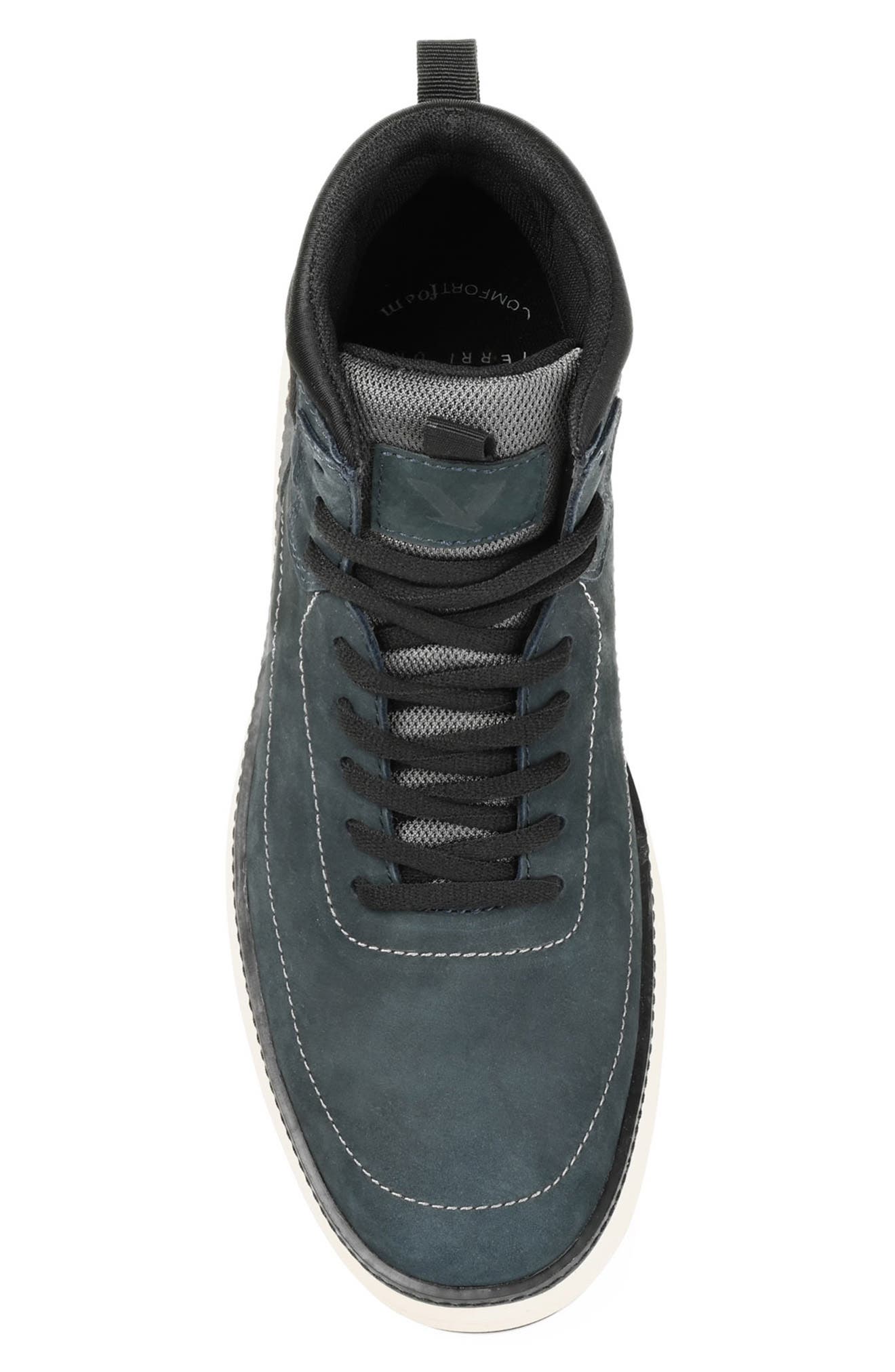 Roam High Top Leather Sneaker, Alternate, color, BLUE