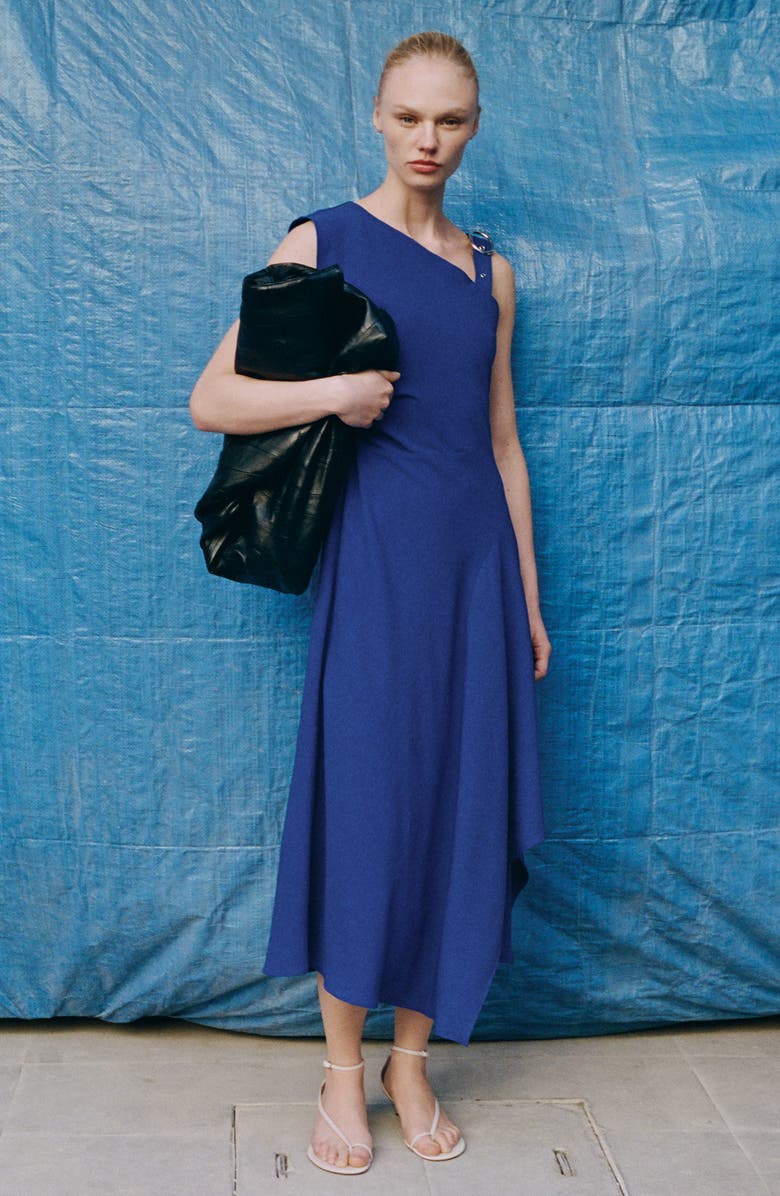 MANGO Asymmetric Buckle Strap A-Line Dress, Alternate, color,