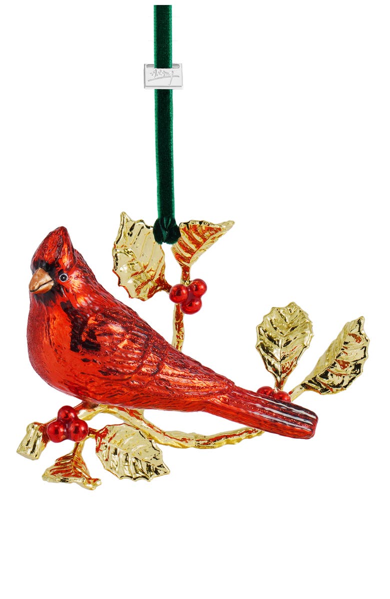 Michael Aram Cardinal Glass Ornament, Main, color, Red