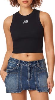 L/AB C/O OFF-WHITE Graphic Rib Crop Tank