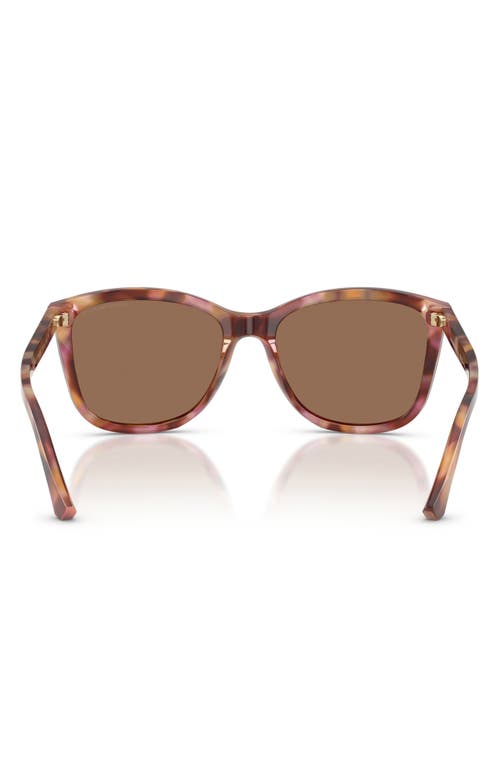 Emporio Armani 56mm Gradient Square Sunglasses In Brown