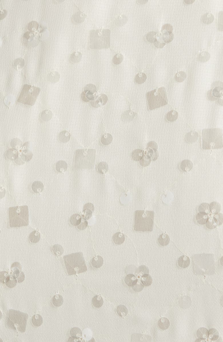 Sister Jane Reel Embellished Long Sleeve Maxi Dres, Alternate, color, Ivory