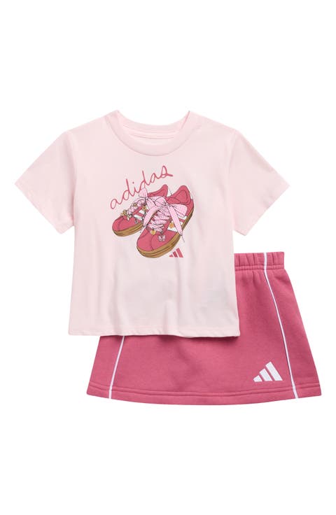 Kids' Logo T-Shirt & Flounce Skirt Set