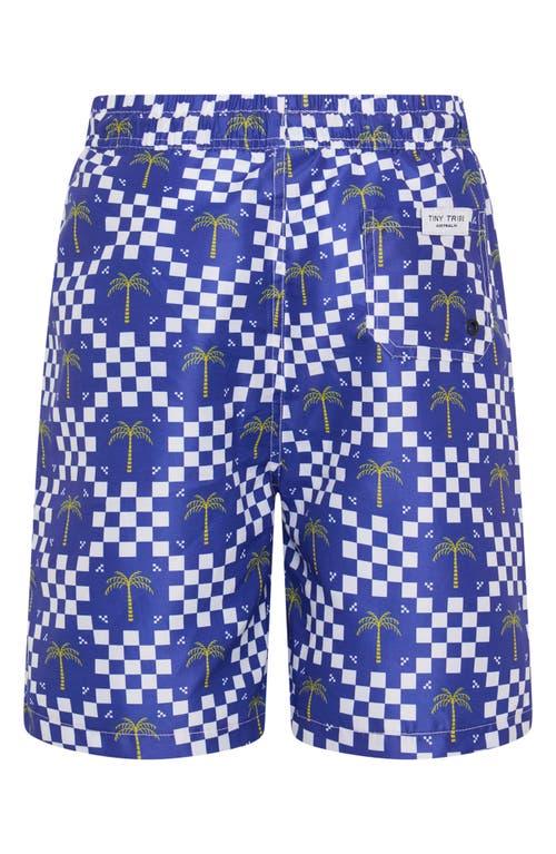 Tiny Tribe Kids' Print Swim Trunks In Blue