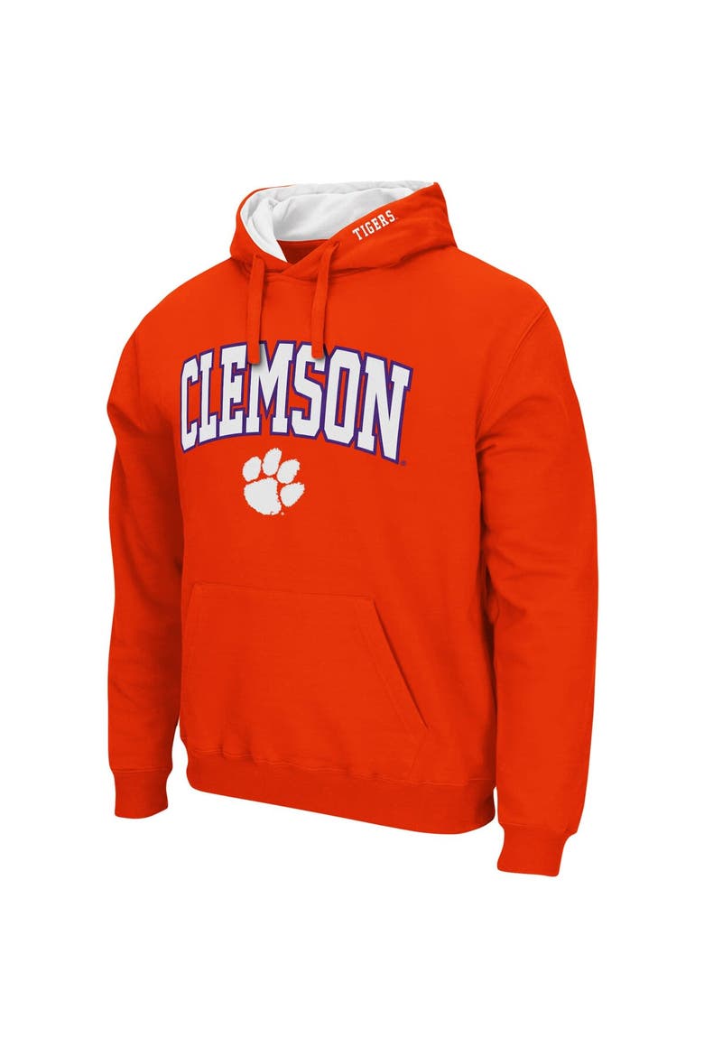Men's Colosseum Orange Clemson Tigers Arch & Logo 3.0 Pullover Hoodie, Alternate, color, Orange