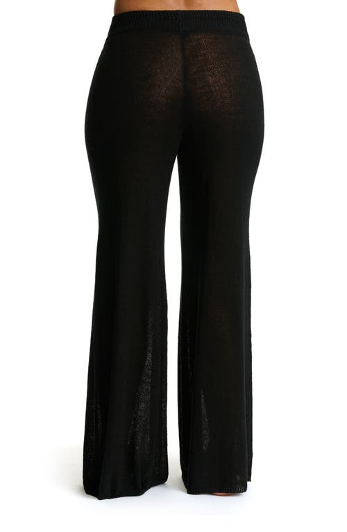 Naked Wardrobe Oversize Wide Leg Knit Pants In Black