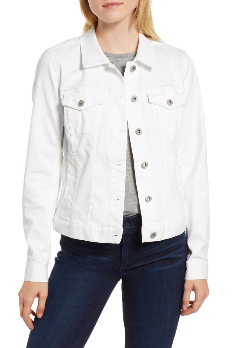 Two by Vince Camuto Denim Jacket, Main, color, ULTRA WHITE