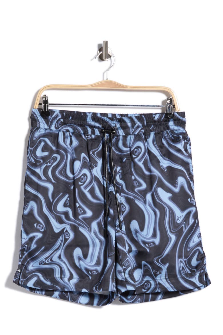 Clyde Drawstring Shorts, Alternate, color, BLUE ANGEL EYES