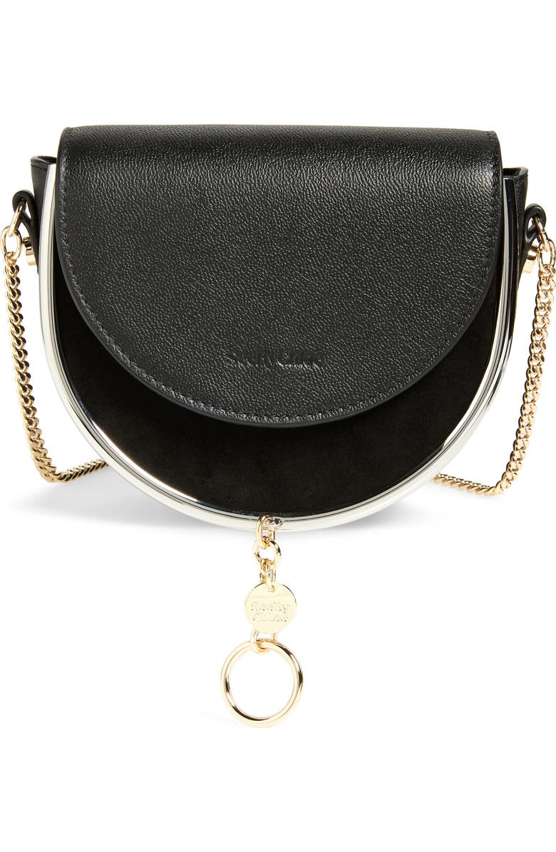 See by Chloé Mara Leather Saddle Bag, Main, color,