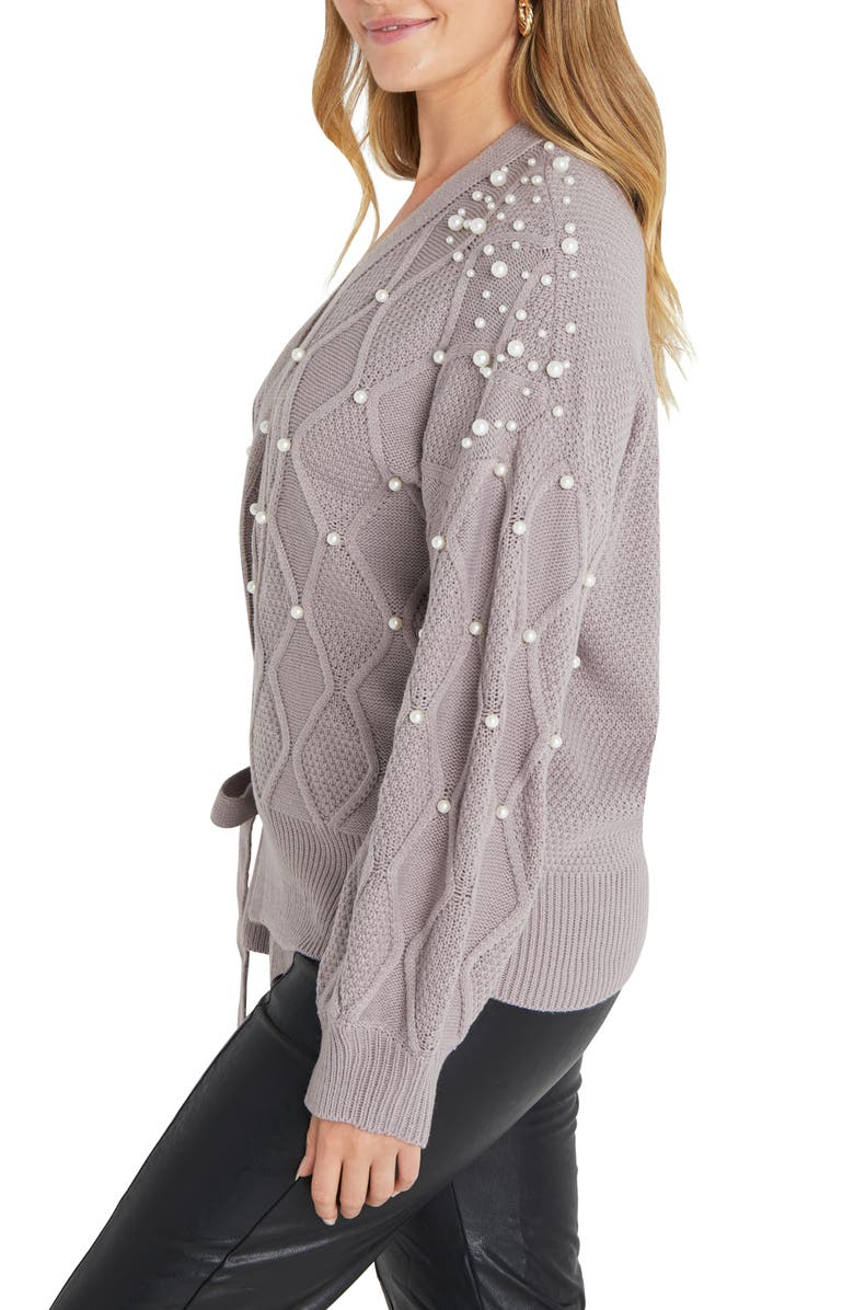 VICI Collection Embellished Wrap Sweater, Alternate, color, 