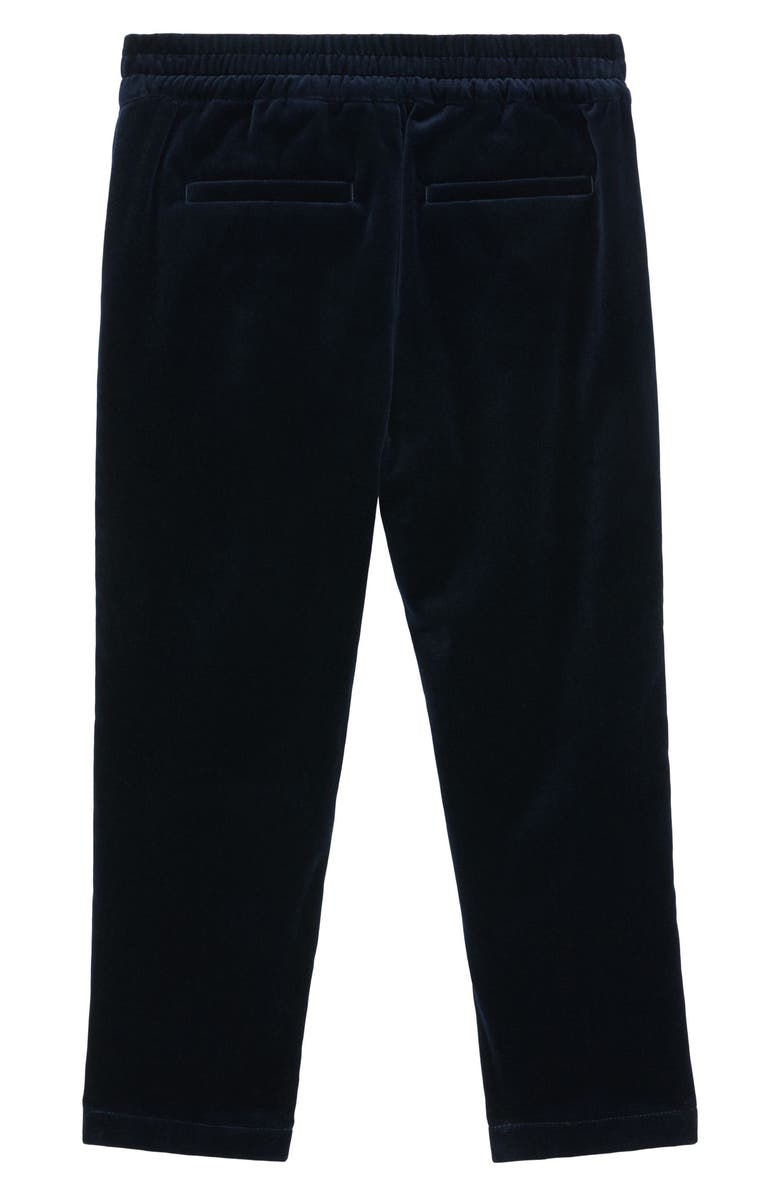 Burberry Kids' TB Monogram Velveteen Pants, Alternate, color, Dark Charcoal Blue