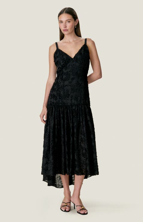 Sierra Textured High-low Maxi Dress