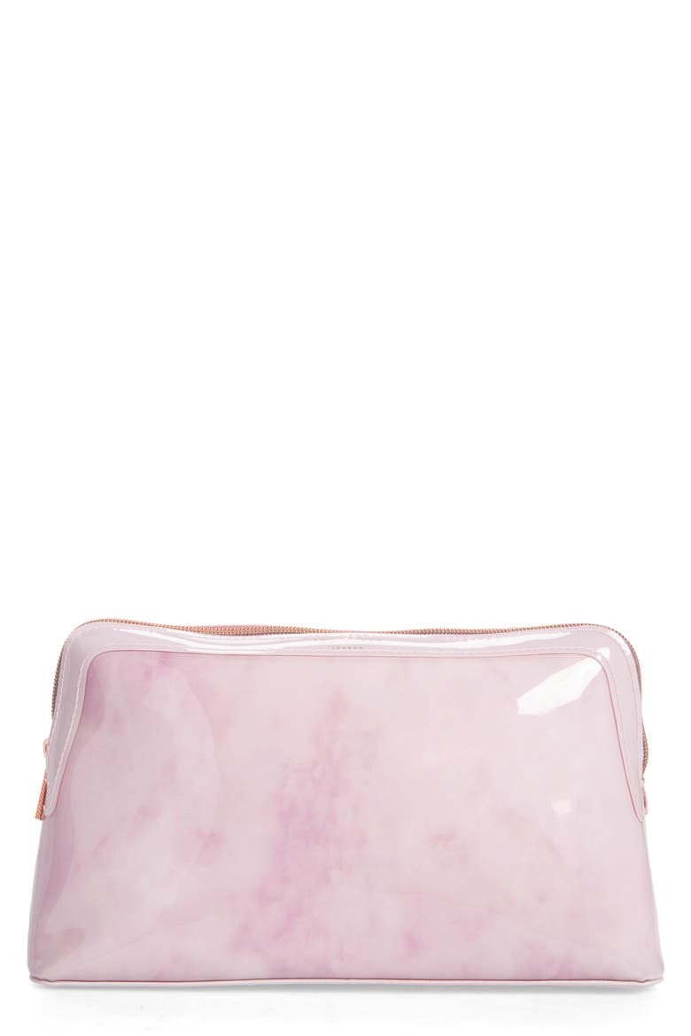 Tristyn Rose Quartz Wash Bag, Main, color, NUDE PINK